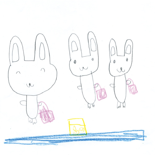 みんなでおべんとうをたべているところ