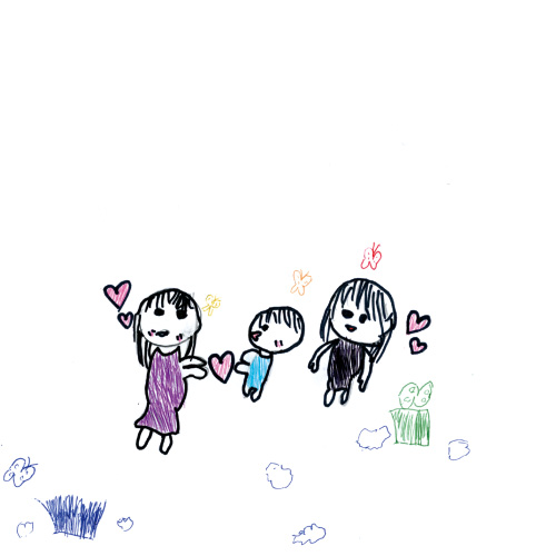 大好きなママと妹と一緒におさんぽ
