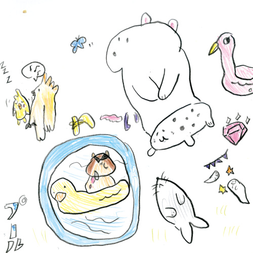 たのしく遊ぶ動物たち♪