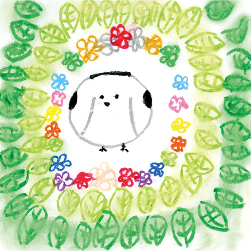 森にいるシマエナガ