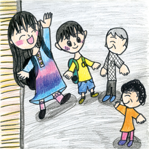 大好きなじいちゃんばあちゃんに会えたよ
