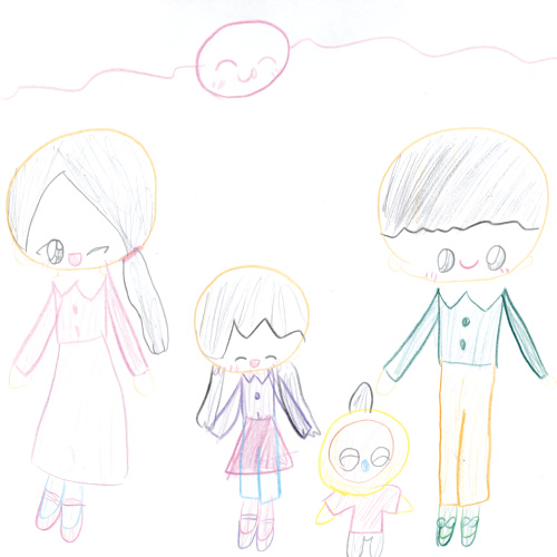 家ぞくといっしょにえがお