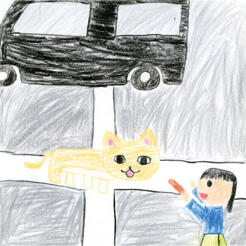 いつも車のしたで休んでいる大すきなねこのココ