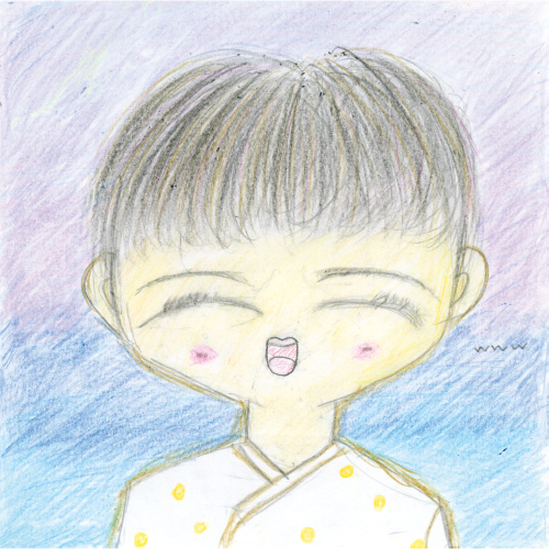 弟がわらった