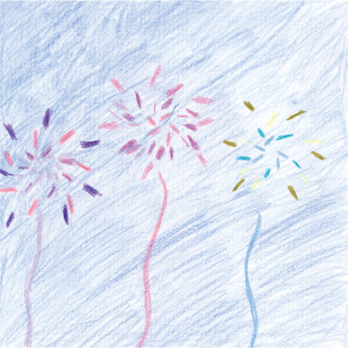花火があがった
