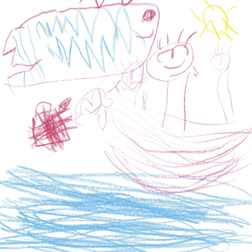 かぞくで海に出かけたよ！