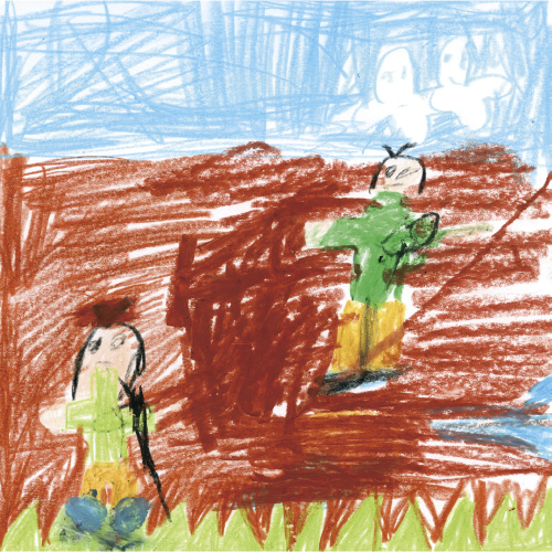 川でハイチーズ！