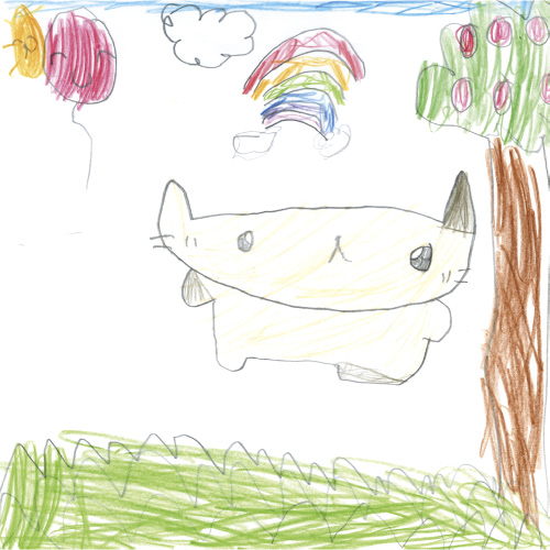 ねこちゃんがジャンプしている