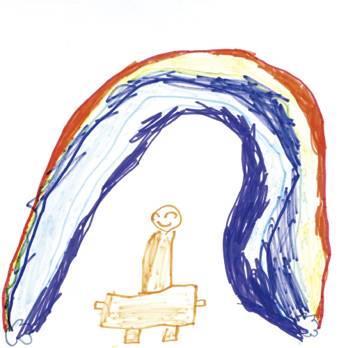 にじのはしをとおる。