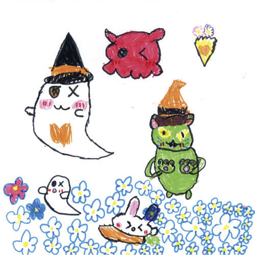 お花畑でピクニックおばけ