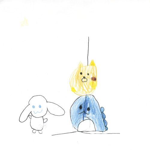 シナモロールがとかげとねこをみつけたよ