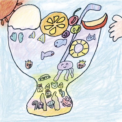 海のグラデーションジュース