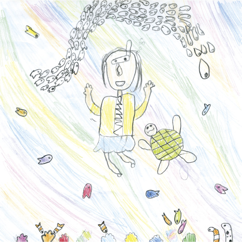 にじいろ海お魚カラフルキラキラ海