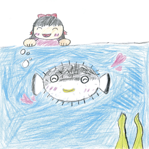 歯医者にいるハリセンボン