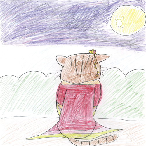 ひなちゃん月がだーいすき